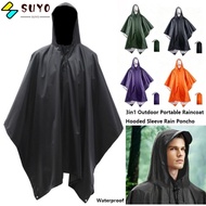SUYO Outdoor Raincoat, Portable 3 In 1 Hooded Sleeve Rain Poncho,  Multicolors Waterproof Motorcycle