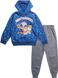 Baby Boys Playwear Fleece Sweatsuit Set Baby Shark and Paw Patrol (2T-7), Size 3T, Navy DuskMedium Charcoal Heather