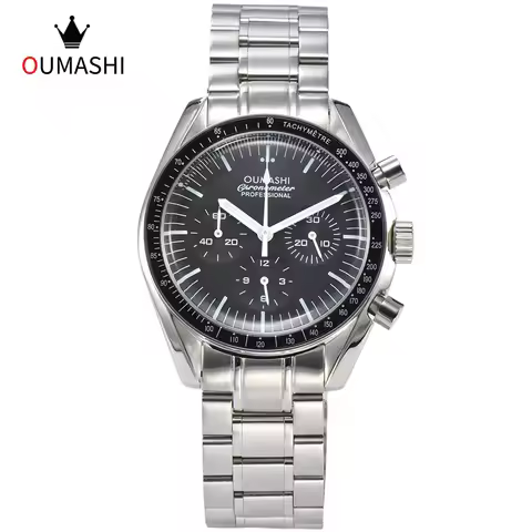 40mm Man Moons Watches VK63 watch aluminum bezel watch men's watch Miyota movement sapphire mirror w