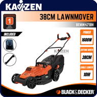 BLACK & DECKER BEMW471BH 38CM LAWNMOVER WITH BIKE HANDLE 1600W
