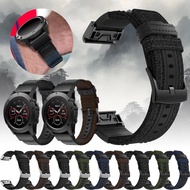22 26mm Nylon braided Strap For Garmin Fenix 7 7X 6 6X Pro 5 5XPlus Quick Fit Watch Band Instinct 3 