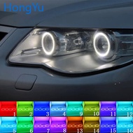 Headlight Multi-color RGB LED Angel Eyes Halo Ring Eye DRL RF Remote Control for Volkswagen VW Touar