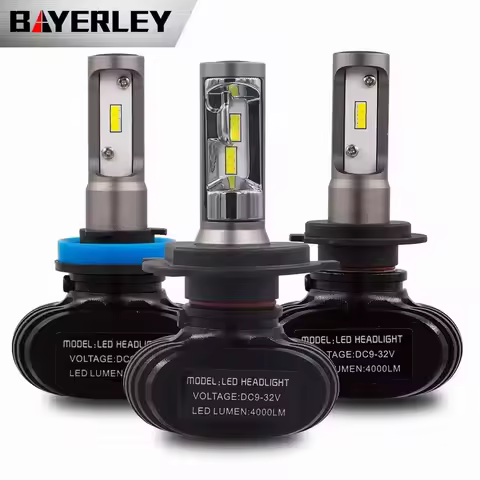 S1 Car LED Headlight Fan-Free Integrated H4 H1 H7 H8 H9 H11 9006 9005 9012 CSP Chip 4000lm Headlight