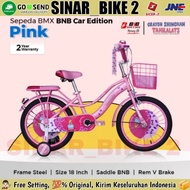 Ready Sepeda Keranjang Anak Perempuan Bnb Car Edition Ukuran 18 Inch