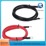 [quietnight.ph] Battery Cable 4 AWG 4FT Pure Copper Battery Inverter Cable 4 Gauge with 3/8 in Lugs 