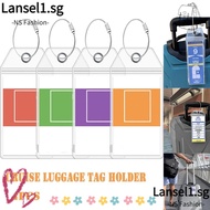 LANSELL Suitcase Label Holder, Waterproof Zip Seal Pouch Cruise Luggage Tag Holders, Essentials PVC 
