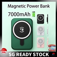 【SG STOCK】Magnetic Power Bank Wireless Power Bank  Portable power bank 7000mAh Mini Powerbank Charge