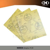 Sandpaper Grit 120 NIKKEN Abrasive Sand Paper 120 Sheets 23 x 28 cm Duco Wood