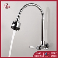 Faucet Kitchen Sink Flexible Wall Tap Stainless Steel 360 Flexible Hose Single Cold Tap Sink Faucet Sinki Paip