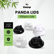 Panda Lid 90/95MM (100 PCS/Bundle) BEAR LID/ disposable tableware / cup lid / plastic milk tea lids