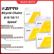 MUKA ZTTO 8/9/10/11Speed Bicycle Chain 116 Links 8s 9s 10s 11s Mtb Road Bike Chain with Magic Link