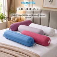 Bolster Cover Sarung Bantal Guling Pillow Bolster Case Aloe Cotton Satin Standard Size Sarung Bantal