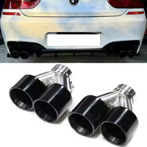 Quad Carbon Fiber Exhaust Tip For BMW F10 F11 535d 535i 640i 640d Car Exhaust System Nozzle Tailpipe