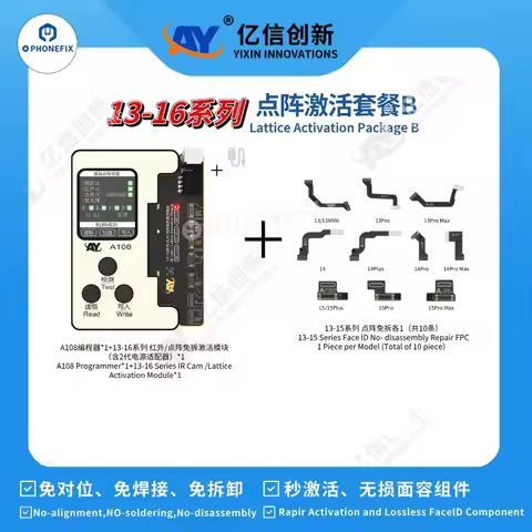 AY A108 Face ID Battery Repair Programmer For iPhone X-16Pro Max Face ID Not Working Repair Battery 