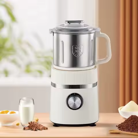 Electric Grinder Wet /Dry Grind 304 Stainless Steel Grind Ultrafine Dry Ground Coffee Beans Chinese