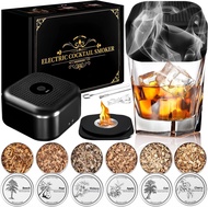 【10฿ discount】🔥Electric Whiskey Smoker Kit with 6 Wood Chips Electric Cocktail Smoker Kit Built-in L
