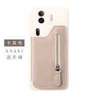 Oppo RENO14 Phone Case Silicone Wallet Style with Card Holder Zipper Design Shockproof for RENO13PRO