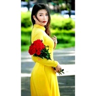 Áo Dài Truyền Thống 4 Եà Màu Vàng Cúc Vải Chiffon Cao Cấp – LYNA Fashion