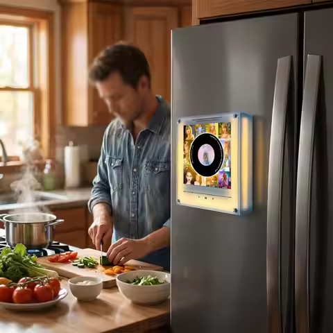 Acrylic Refrigerator Decoration Night Light Magnetic NFC Sensor Automatic Singing Speaker Creative A