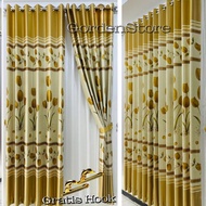 Main Window Door Curtain, Thick, Soft Blackout Material, 230cm Long, Tulip Gold