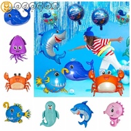ADAMES Ocean Animal Aluminum Foil Balloon, Lantern Fish/Sea Snail/Seahorse Octopus/Shark/Crab/Whale/Shell/Sea Lion Kids Birthday Party Decoration, Cartoon Baby Shower Supplies