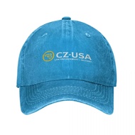 CZ USA Guns Logo Baseball Caps Vintage Distressed Denim Washed Snapback Hat Unisex Outdoor All Seaso