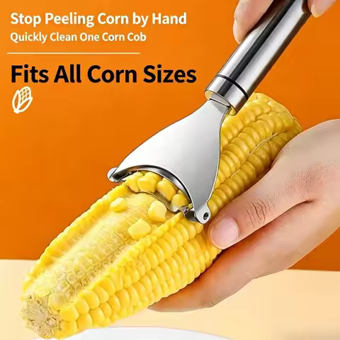Handheld Stainless Steel Corn Kernel Remover Household Corn Stripping Peeler Kitchen Quick Corn Thre