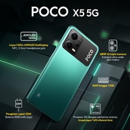 Xiaomi Poco X5 5G 8Gb+5Gb/256Gb Ready Stok Bnib Segel Xiaomi Indonesia