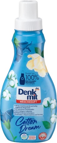 Denkmit Laundry Fragrance Cotton Dream 400ml (13.53oz) - With Cotton Extract and Bergamot, Made in G