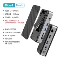 ORICO แท่นวางมือถือ10 In 1พร้อมตู้ SSD M.2Type-C 10Gbps HDMI 4KPD100WSd/tfอินเตอร์เฟสคู่โปรโตคอล M.2