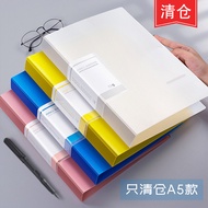 A a5 Binder 2 Hole Folder Transparent Thickened Plastic Large Capacity Office Receipt Storage Folder