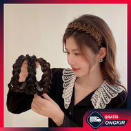 GRATIS ONGKIR - F6413 Bando Wig Kepang Model Korea / Aksesoris Rambut Kepang Anak Perempuan / Bandan