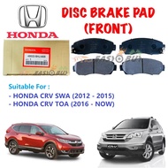 FRONT DISC BRAKE PAD - HONDA CRV SWA (2012 - 2015) HONDA CRV TOA (2016- NOW) 45022-SHJ-A50