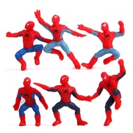 6ชิ้นเซ็ต Mini  รูป  Mavel  Spider Man PVC Action Figure ของเล่นเด็กของขวัญ