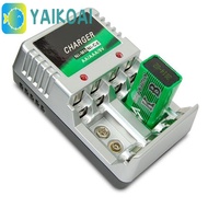 GLENES Rechargeable Battery Hot AC Wall 110V-240V AA AAA 9V Ni-Mh Ni-Cd