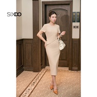 SIXDO Dark Beige Woven Pencil Dress (Dark Beige Woven Pencil Dress)