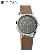 Titan Workwear Watch with Black Dial &amp; Leather Strap 1769SL01