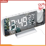 {bolilishp}  LED Digital Alarm Clock Electronic Desktop Watch FM Radio Snooze Time Projector
