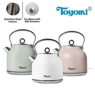 Toyomi 1.7L Stainless Steel Water Kettle WK 1700 - Glossy White / Glossy Green / Matte Pink