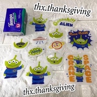 三眼仔 貼紙 一套大貼紙  Alien 貼紙 反斗奇兵 Sticker Toy Story 圖案 卡通 公仔   (可貼 水樽 行李箱貼紙 ipad 平板電腦) 手帳貼紙 紀念冊 賀卡貼紙 Stick