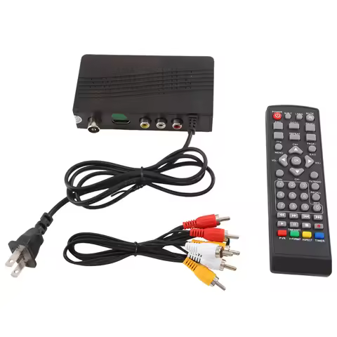 ABGI-HD99 FTA DVB T2 Digital TV Tuner H.264 TV Receiver Full HD DVBT2 Video Decoder Black US Plug