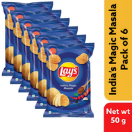 Lays Indias Magic Masala 50 g Pouch. (PACK OF 6)