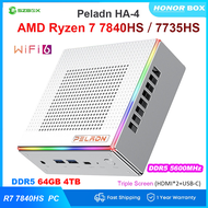 SZBOX AMD Ryzen 7 7840HS 7735HS WIFI สำหรับ PC ขนาดเล็ก6 BT5.2ชนะ11 DDR5 5600MHZ NVME SSD PCIE 4.0คี