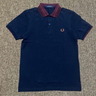 Fred Perry Red Striped Collar Original NavyPOLO T-Shirt/ Fred Perry AuthenticPOLO