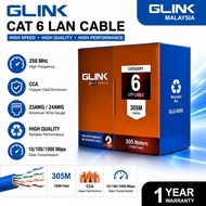 Glink UTP Cat 6 Lan Cable with 24AWG / 23AWG 305 Meter Network Cable