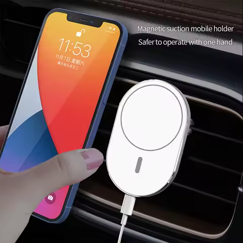 Magnetic Cell Phone Car Holders for Magsafe iPhone 12 13 14 15 Pro Max Magnet 15W Qi Wireless Charge
