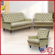 [FREE DELIVERY] Cassa THASEL Chesterfield Sofa 1+2+3 Seater Silky Velvet Fabric