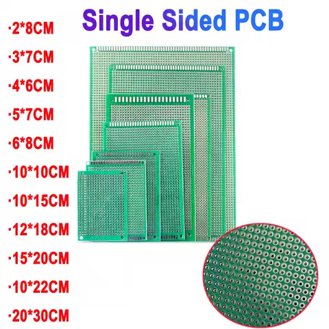 1 PC Universal Single-Sided PCB Board 7x9cm 15*20CM 10*22CM 20*30CM PCB Experiment Breadboard Green 