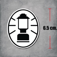 sticker pvc COLEMAN สติกเกอร์ ตะเกียงโคลแมน สีดำ งานพิมพ์ดีที่สุด OFFSET PRINTING เคลือบ UV กันแดด กันน้ำ