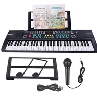 NM-7606 คีย์บอร์ดไฟฟ้า 61คีย์ Keyboard เปียโนเด็ก ใส่ถ่านได้ +ฟรี ไมค์ ที่วางโน้ต และอแดปเตอร์ Music